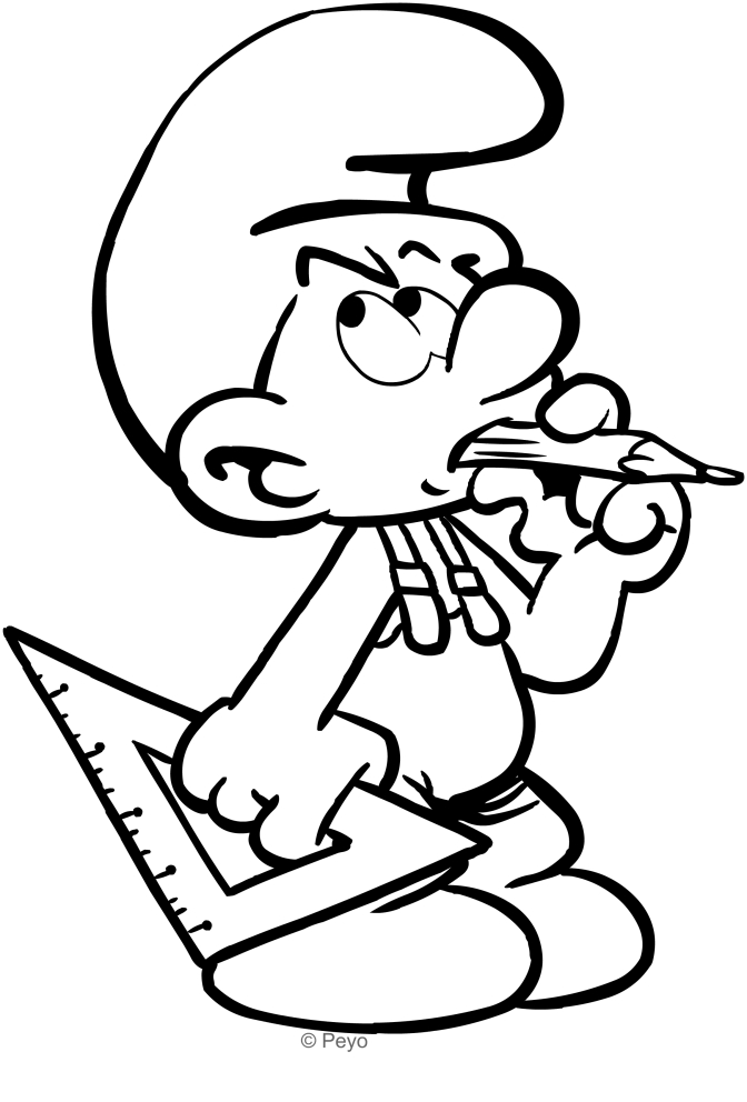  Architect Smurf coloring page to print