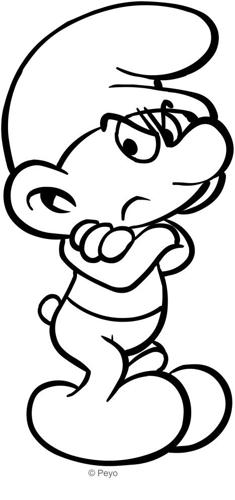  Grumble Smurf coloring page to print