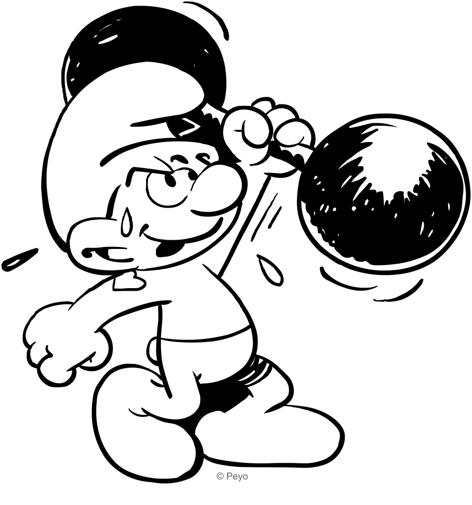  Hefty Smurf coloring page to print
