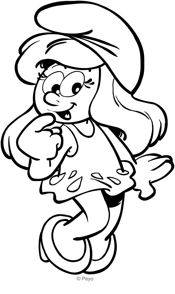  Smurfette coloring page to print