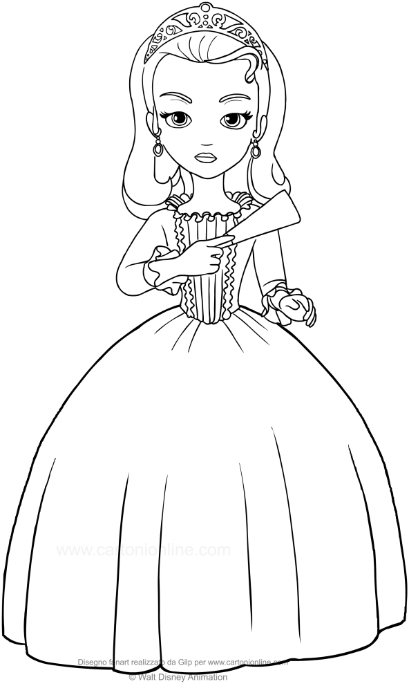 Princess Amber (Sofia the first) coloring page to print