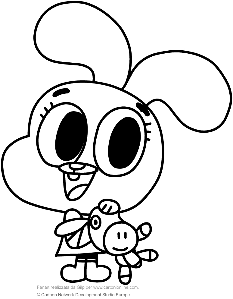  Anais Watterson (The amazing world of Gumball) coloring page to print