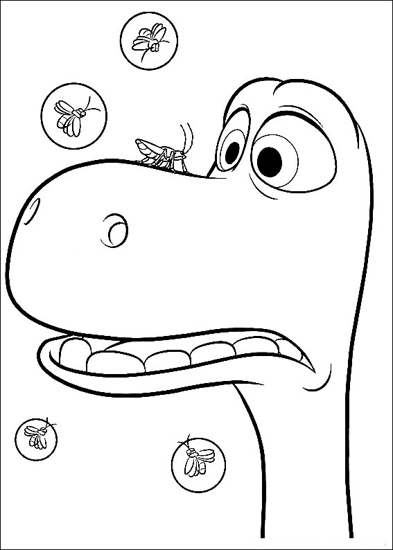 Arlo and the fireflies coloring page to print