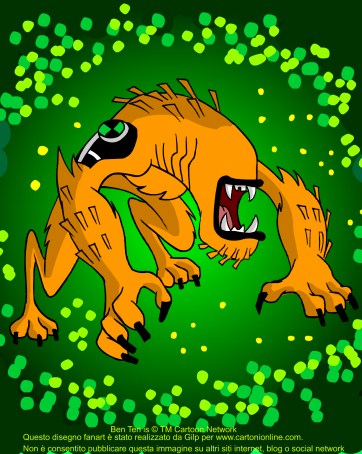 Un disegno fanart di Bestiale - Wildmutt l'alieno dell'Omnitrix