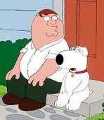 Peter Griffin e il cane Brian