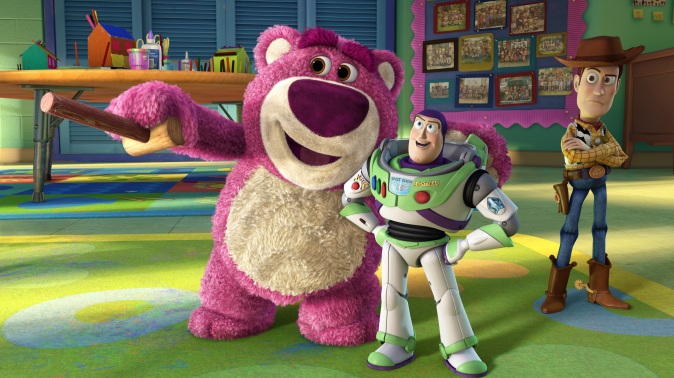Immagine di Lotso, Buzz e Woody del film Toy Story 3