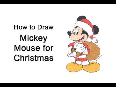 Come disegnare Topolino Babbo Natale