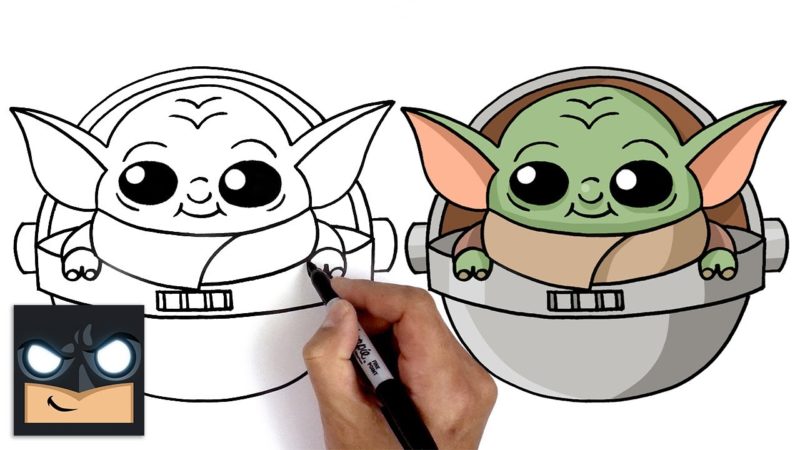 Come disegnare Baby Yoda per Fortnite