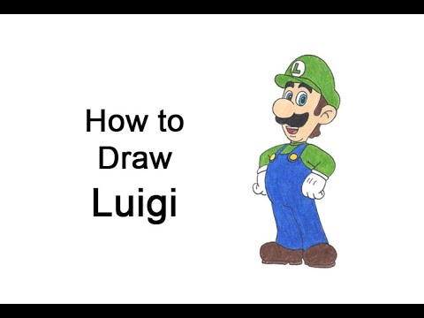 Come disegnare Luigi (corpo intero) di Super Mario Bros