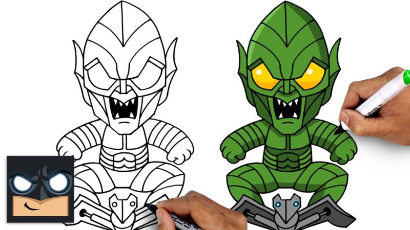 Come disegnare Green Goblin |  uomo Ragno