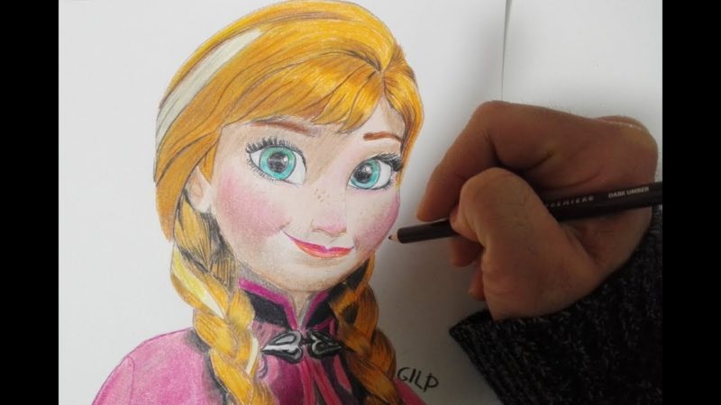 Come disegnare e colorare Anna di Frozen