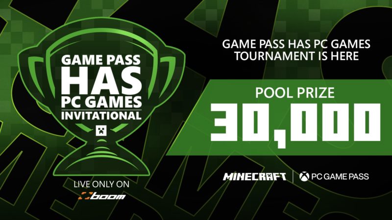 Game Pass include giochi per PC su invito con Boom TV con Minecraft e un montepremi di $ 30.000