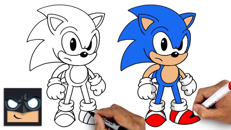 Come disegnare Sonic the Hedgehog |  Esercitazione passo dopo passo