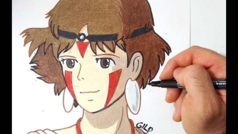 Come disegnare e colorare la principessa Mononoke