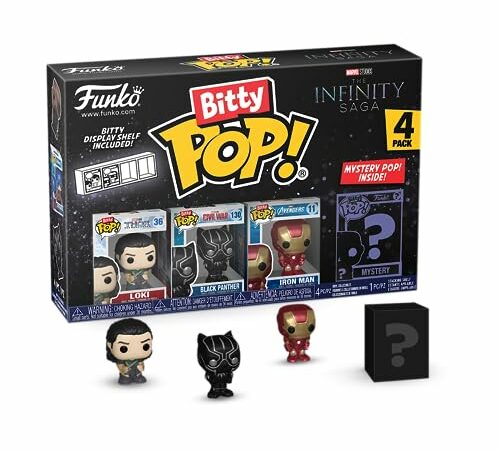Marvel Funko Bitty Pop! Collection: Thor, Loki, Black Panther, Iron Man, and Mystery Mini Figure