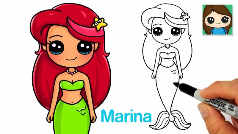 Come disegnare la sirena Marina 🧜🏻‍♀️Zig e Sharko