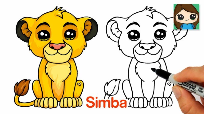 Come disegnare Simba |  Il Re Leone