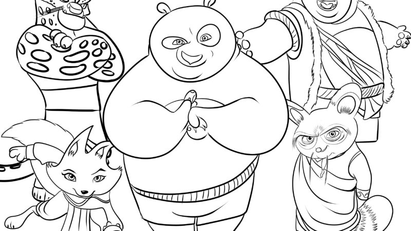 Disegni da colorare di Kung Fu Panda 4