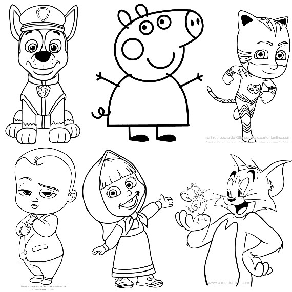 Dibujos  para colorear de desenhos animados
