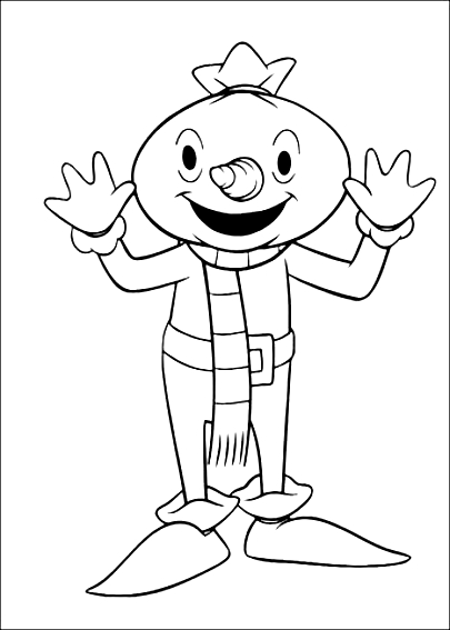 Desenho de Spud o espantalho de Bob, o Construtor para impresso e colorir