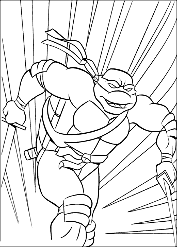 Desenho de Leonardo das Tartarugas Ninjas para colorir