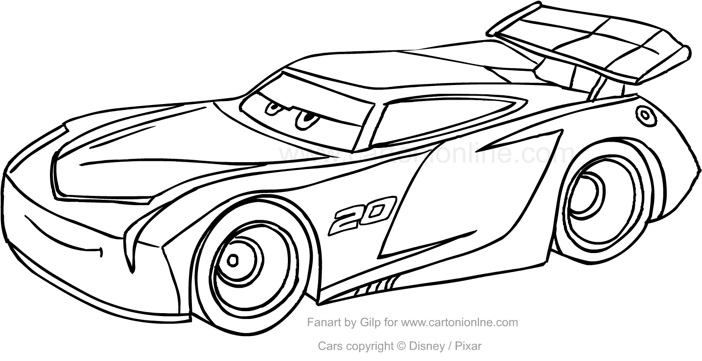 Desenho de Jackson Storm de Cars  para impresso e colorir 