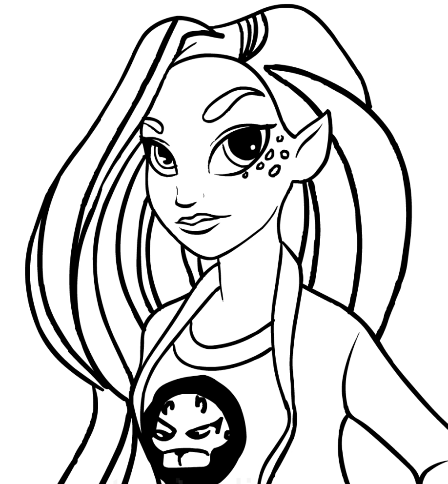 Desenho de Cheetah (o rosto) (DC Superhero Girls) para impresso e colorir