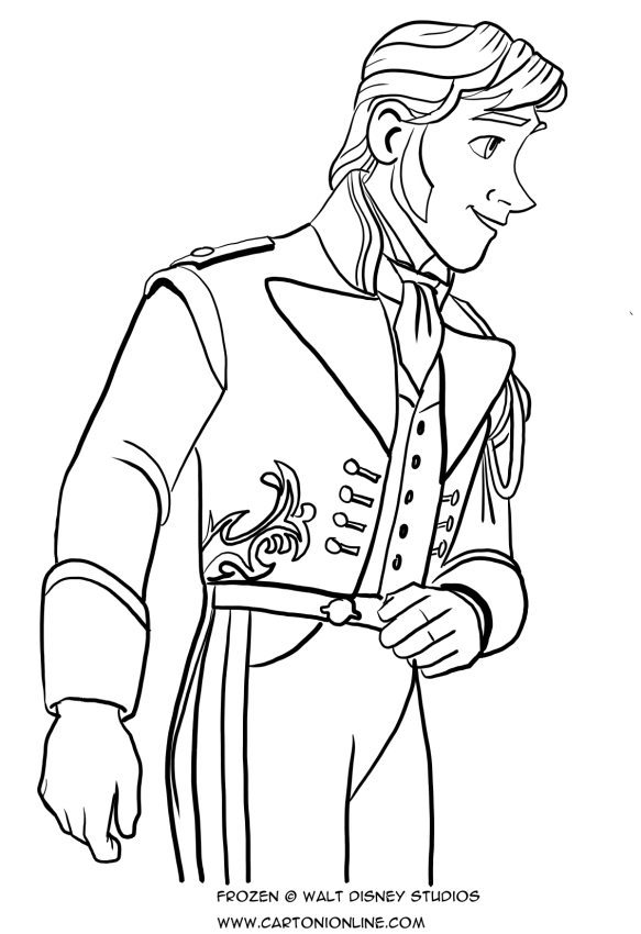 Desenho de o prncipe Hans para colorir