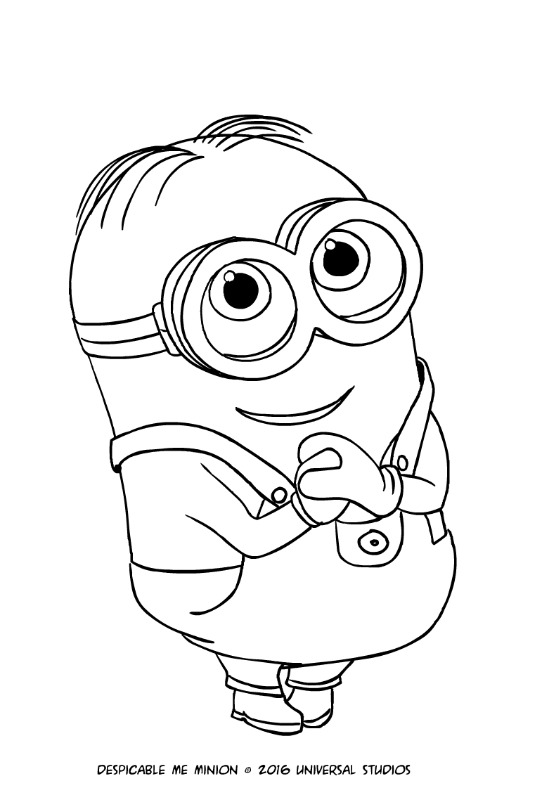 Desenho de o Minion Dave -  Meu malvado favorito