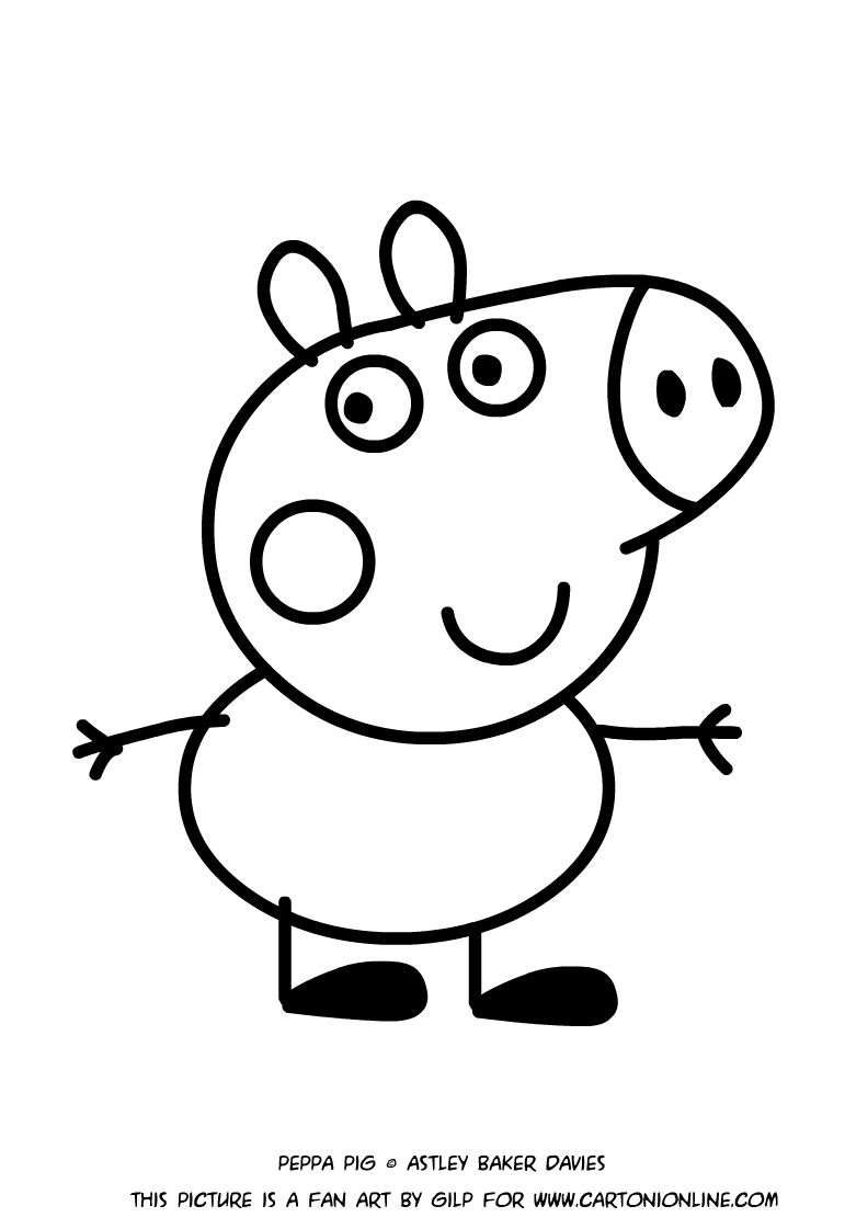 Desenho de George Pig para colorir