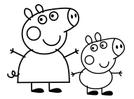 Desenho para colorir Peppa Pig : Rebecca e Richard Coelho 5