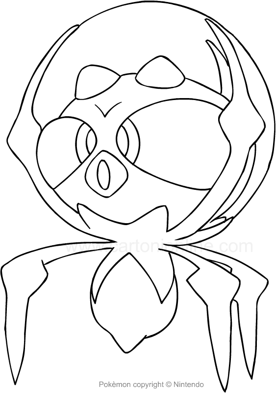 Desenho de Dewpider dos Pokemon para impresso e colorir