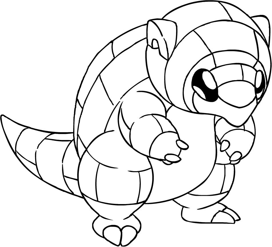 Desenho de Alolan Sandshrew dos Pokmon Sol e Luna para impresso e colorir