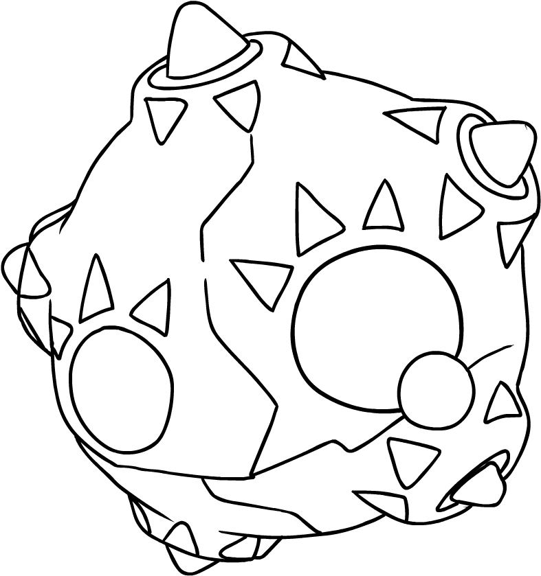 Desenho de Minior dos Pokmon Sol e Luna para impresso e colorir