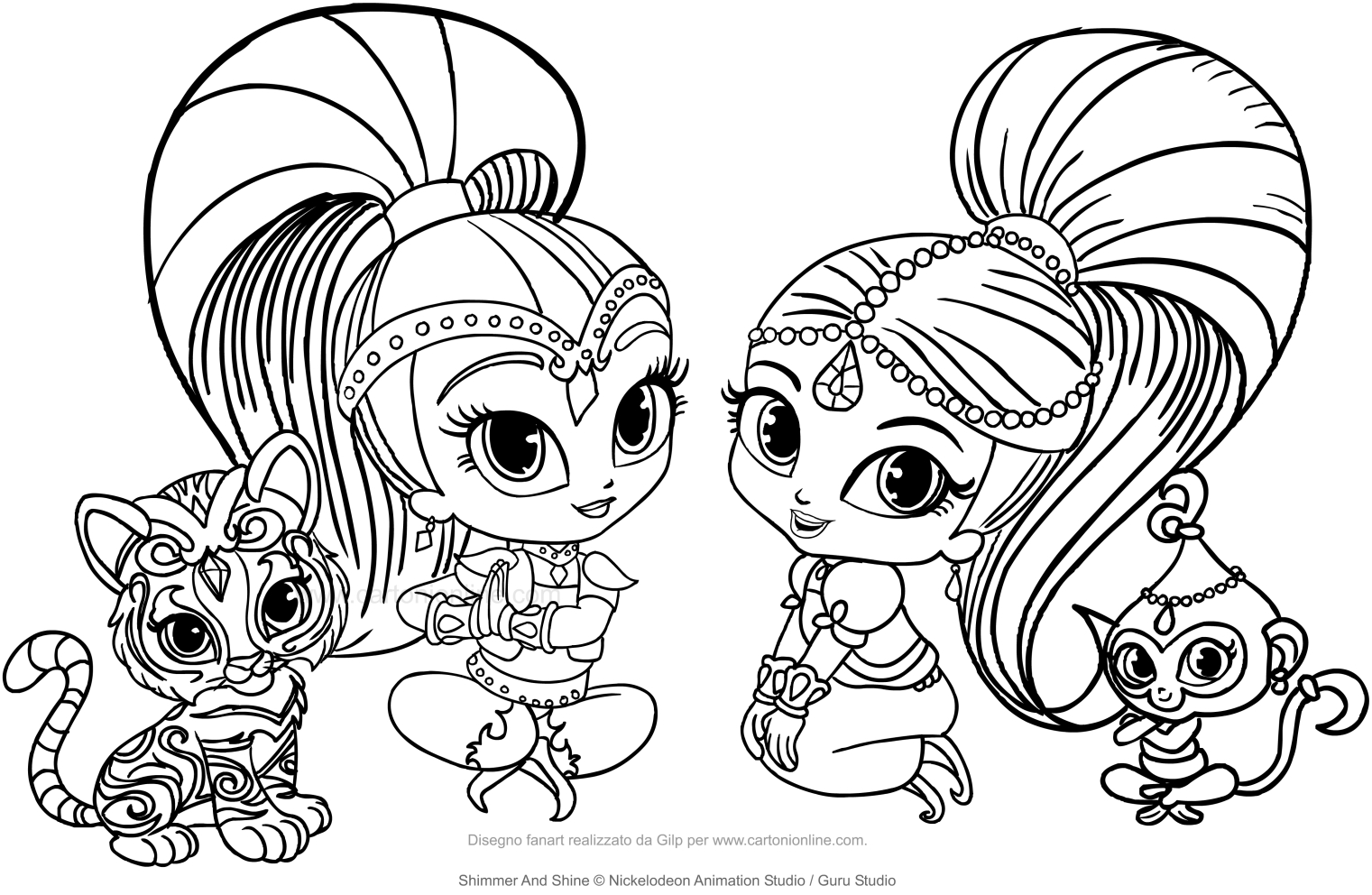 Melhores Ideias De Shimmer E Shine Desenhos Para Colorir Colorir | My ...