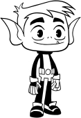 Desenho de Ravena dos Teen Titans Go para colorir