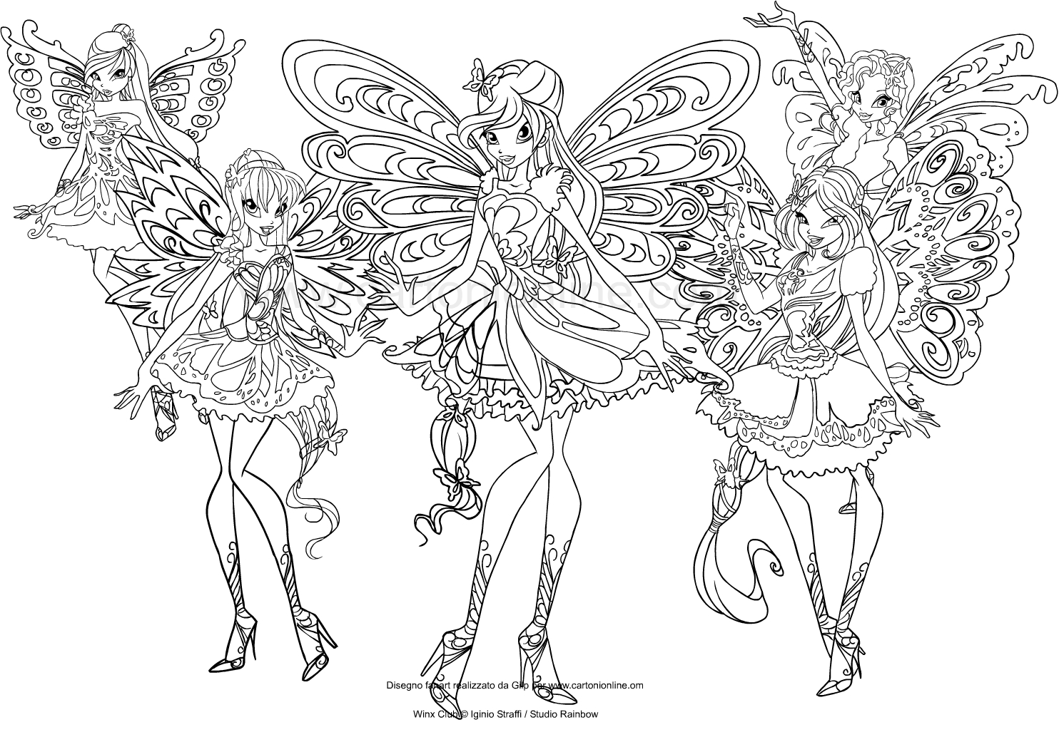 Desenho dos Winx Club Butterflix para colorir