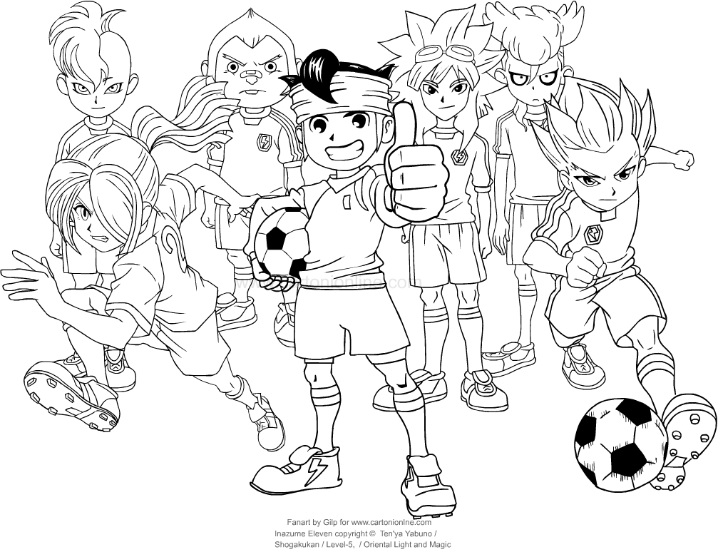 Les coloriages de Inazuma Eleven  imprimer et colorier