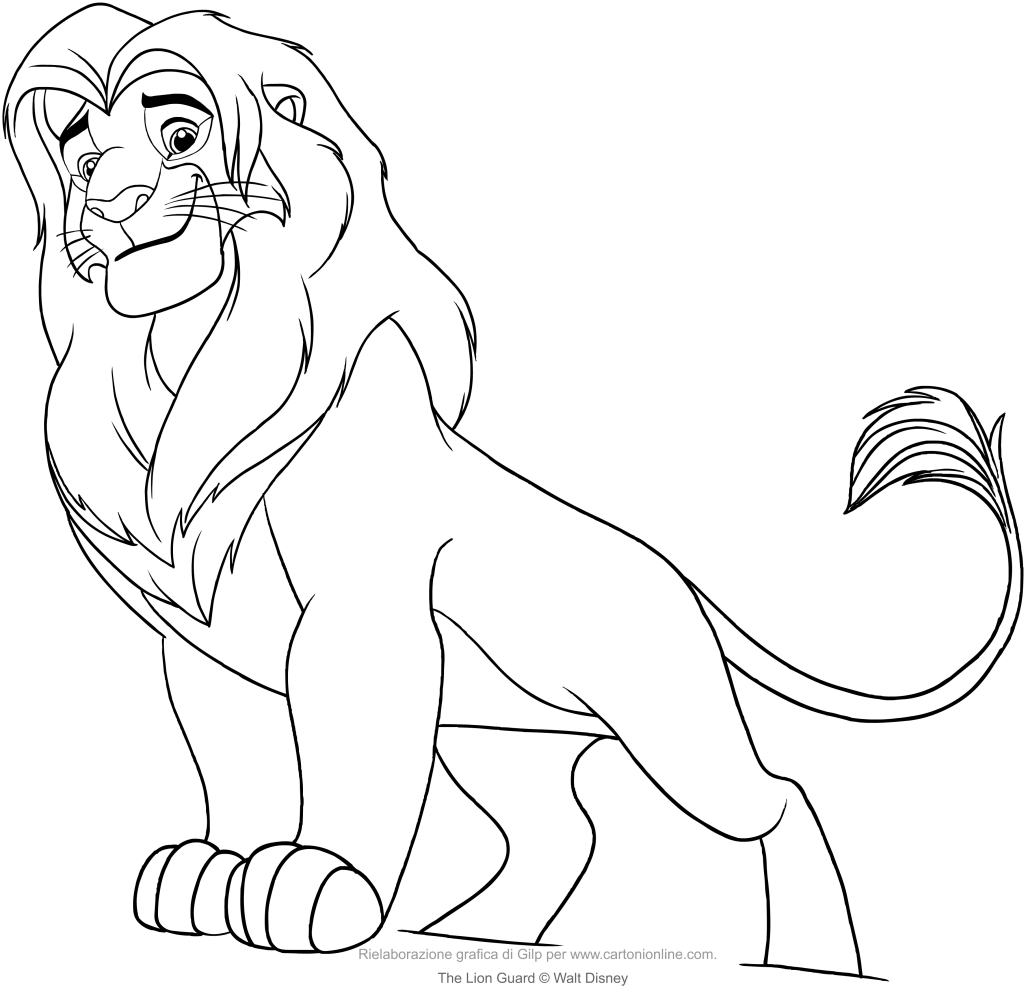 Les coloriages de Simba (La garde du Roi Lion)  imprimer et colorier