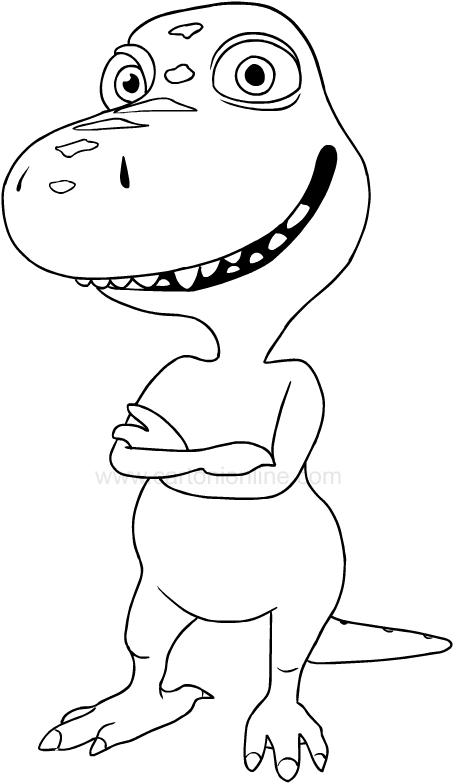 Dibujo de Buddy de Dinotren  para imprimir y colorear