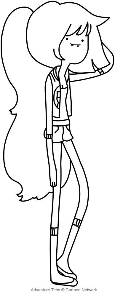 Dibujo de Marceline Abadeer (Adventure Time) para imprimir y colorear