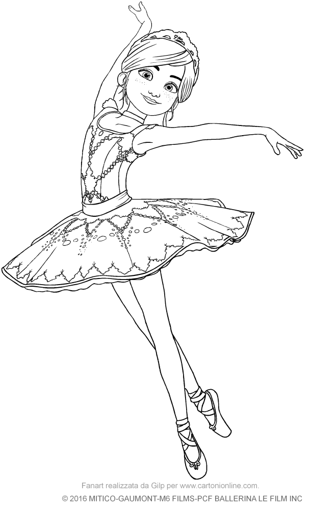 Dibujo de Flicie ballerina para imprimir y colorear
