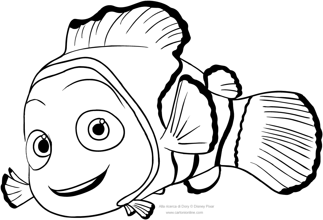 Dibujo de Nemo para imprimir y colorear