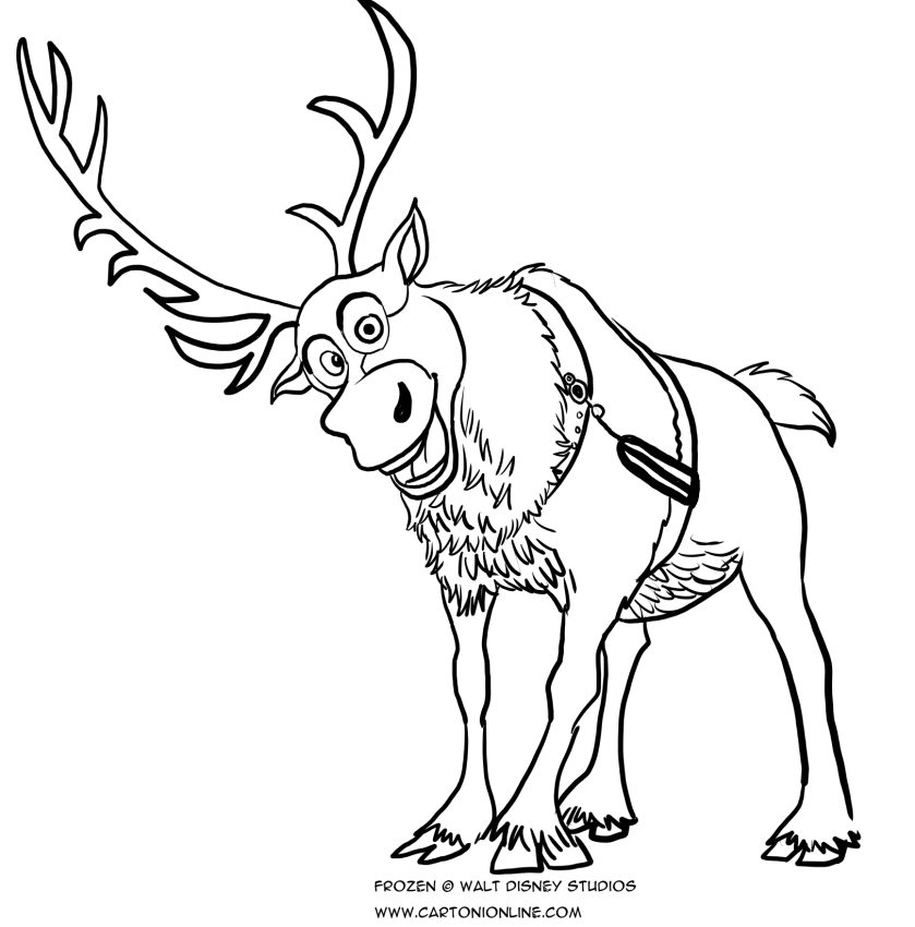 Dibujo de Sven, el reno de Kistoff   para colorear