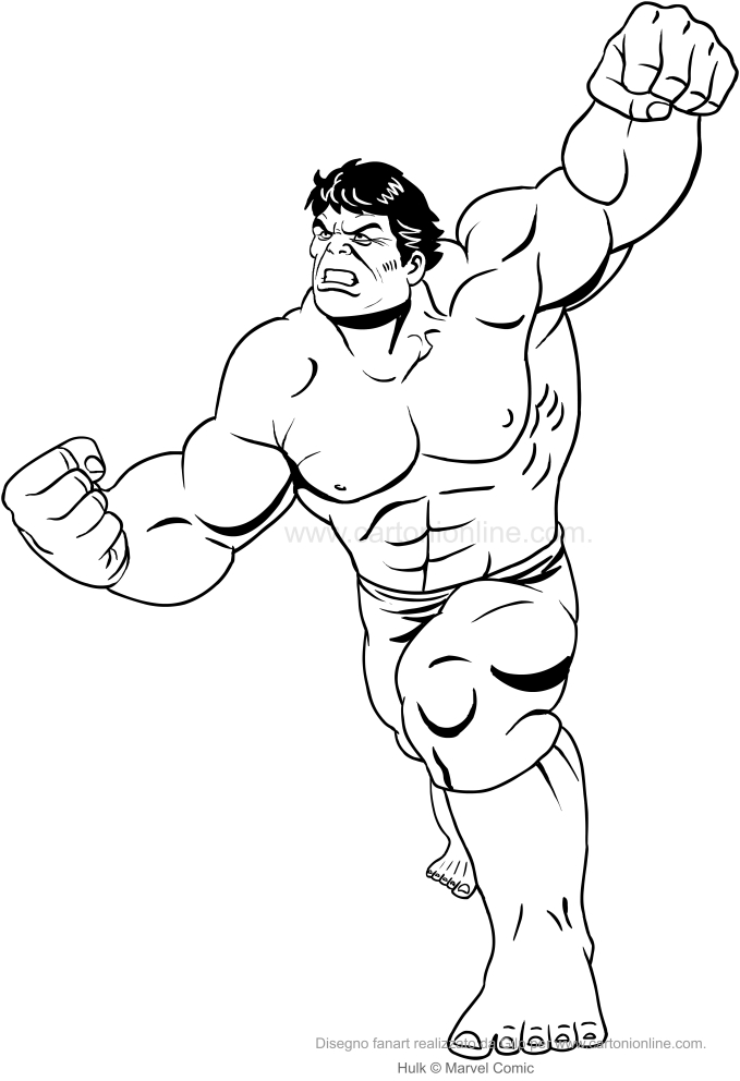 Dibujo de Ataque Hulk para colorear