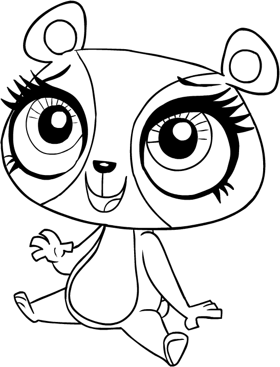 Dibujo de Penny il panda dei Littlest Pet Shop para imprimir y colorear