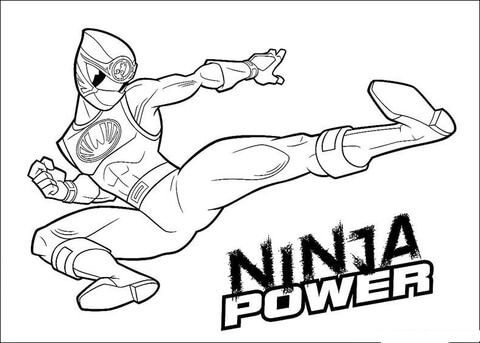 Dibujos de Ninja Power dei Power Rangers para colorear