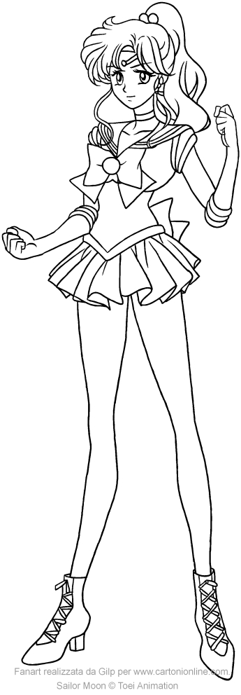 Dibujo de Sailor Jupiter Crystal para imprimir y colorear