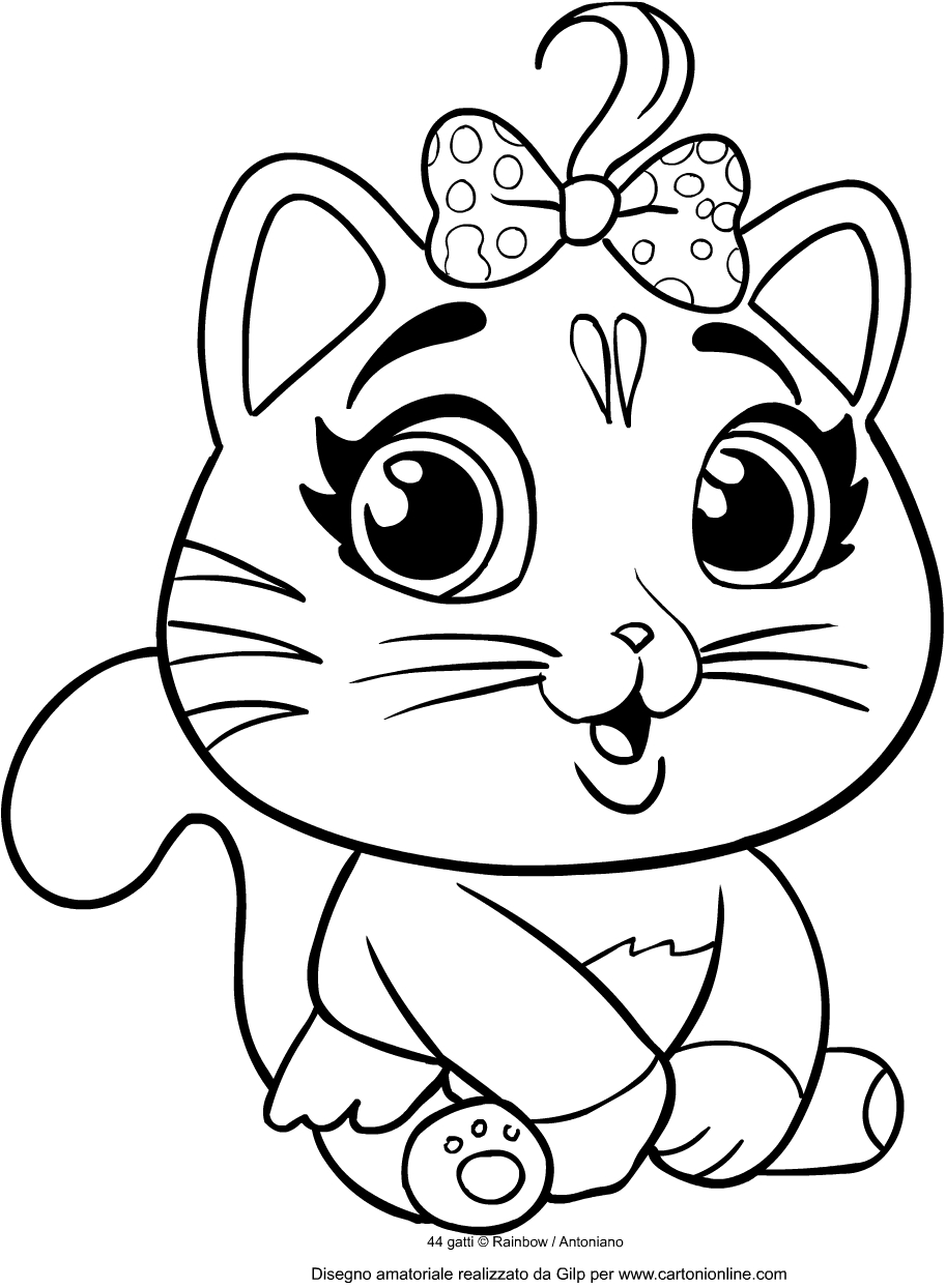 Disegni di gatti da colorare e stampare gratis