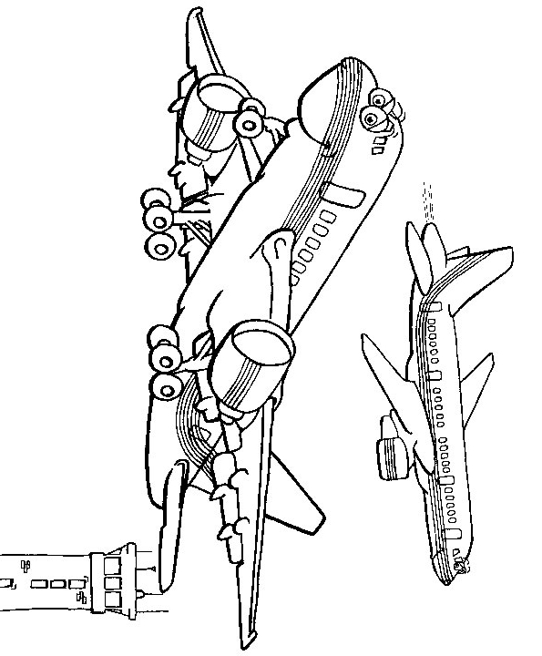Drawing 14 from Airplanes coloring page to print and coloring